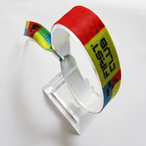 polyester wristband with one time use aluminium lock